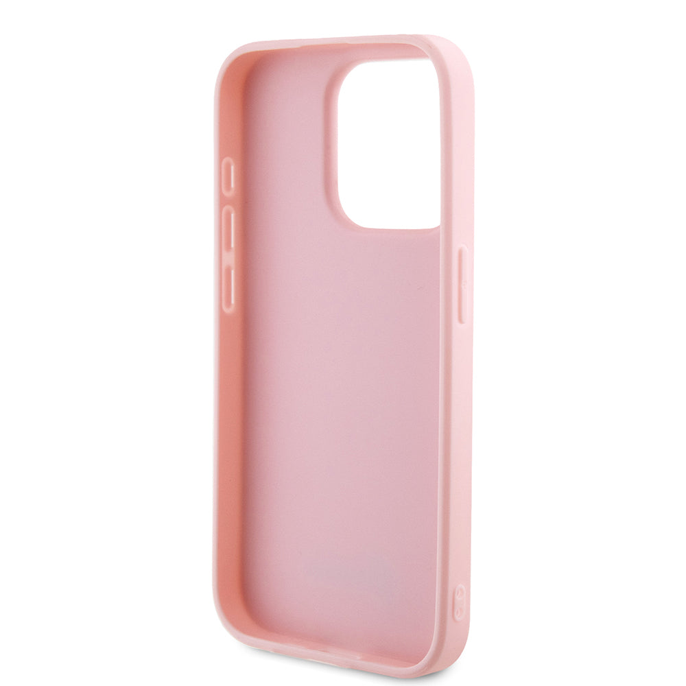 Etui til Apple iPhone 15 Pro, Guess, Saffiano Iridescent Script, Pink
