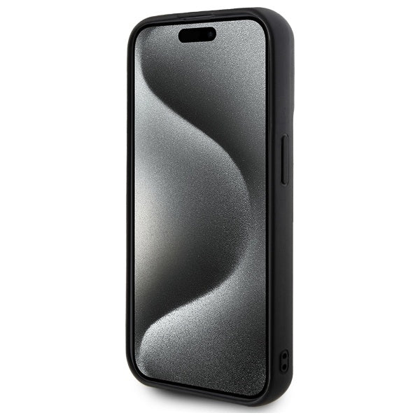 Etui til Apple iPhone 15 Pro, Karl Lagerfeld, 3D Rubber Signature, Sort