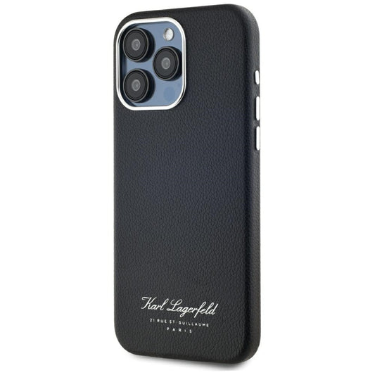 Etui til Apple iPhone 15 Pro, Karl Lagerfeld, Grained Hotel RSG, Sort