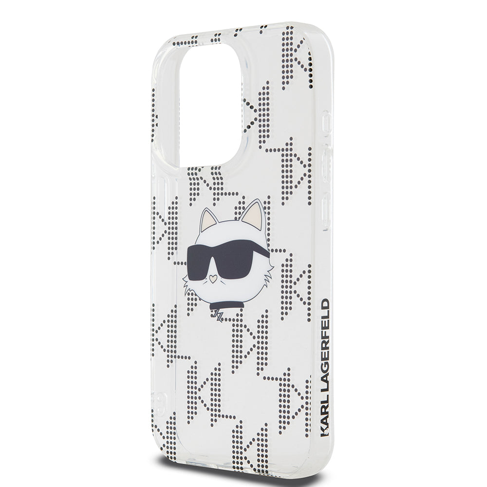Cover til Apple iPhone 15 Pro, Karl Lagerfeld, IML Electroplated Choupette Head, Gennemsigtig