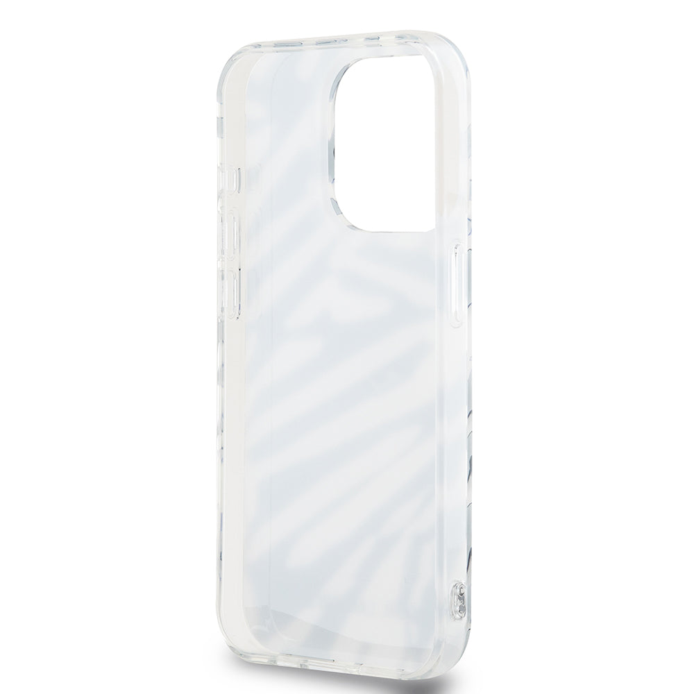 Etui til Apple iPhone 15 Pro, Karl Lagerfeld, IML Luxury Zebra Pattern with Strap, Sort