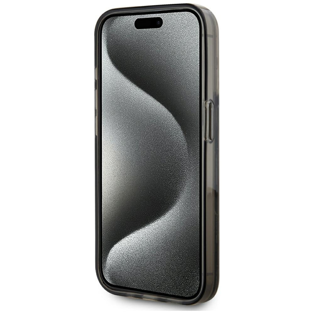 Cover til Apple iPhone 15 Pro, Karl Lagerfeld, Liquid Glitter Monogram, Sort