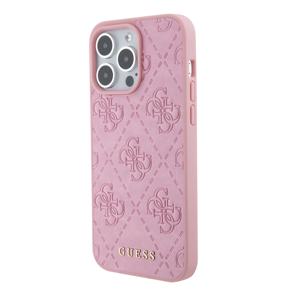 Etui til Apple iPhone 15 Pro Max, Guess, 4G Stamped, Pink