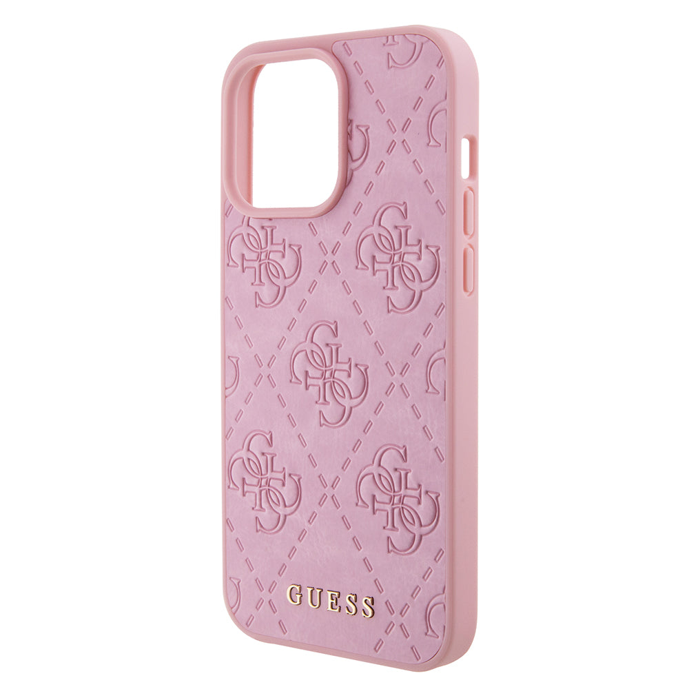 Etui til Apple iPhone 15 Pro Max, Guess, 4G Stamped, Pink
