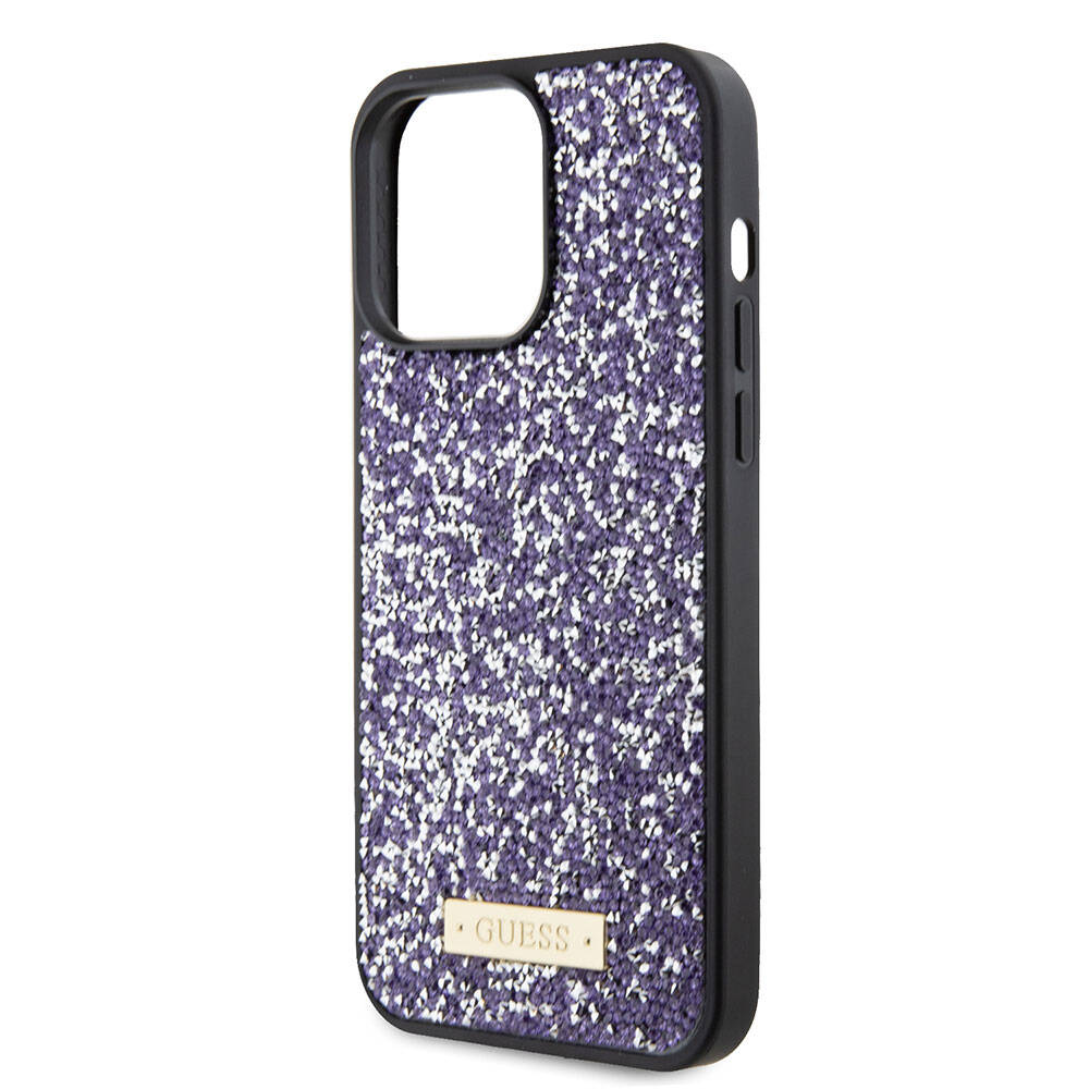 Etui til Apple iPhone 15 Pro, Guess, Rhinestone Metal Logo, Lilla