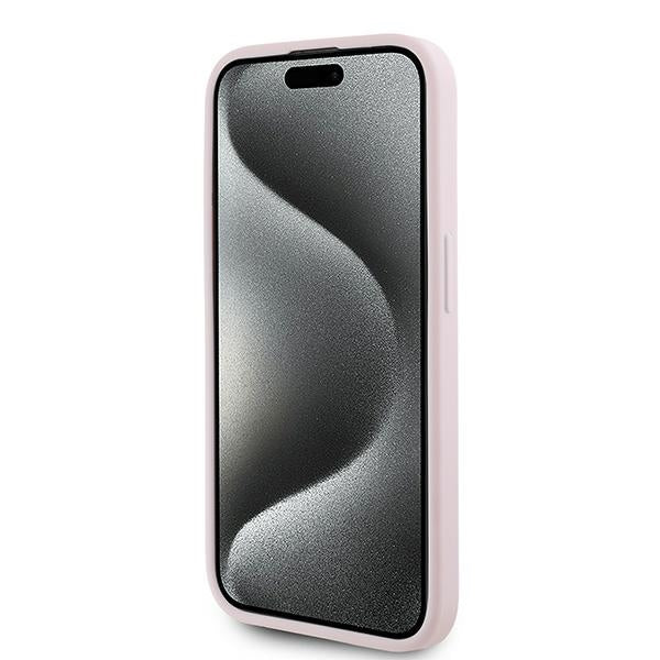 Etui til Apple iPhone 15 Pro Max, Karl Lagerfeld, Diagonal Quilted Script, Pink