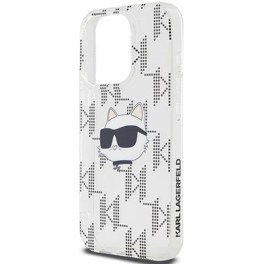 Cover til Apple iPhone 15 Pro Max, Karl Lagerfeld, IML Electroplated Choupette Head, Transparent