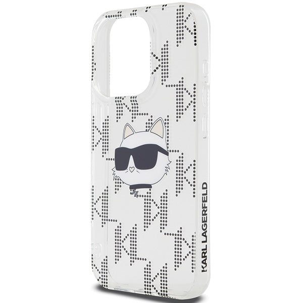 Cover til Apple iPhone 15 Pro Max, Karl Lagerfeld, IML Electroplated Choupette Head, Transparent