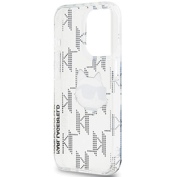 Cover til Apple iPhone 15 Pro Max, Karl Lagerfeld, IML Electroplated Choupette Head, Transparent