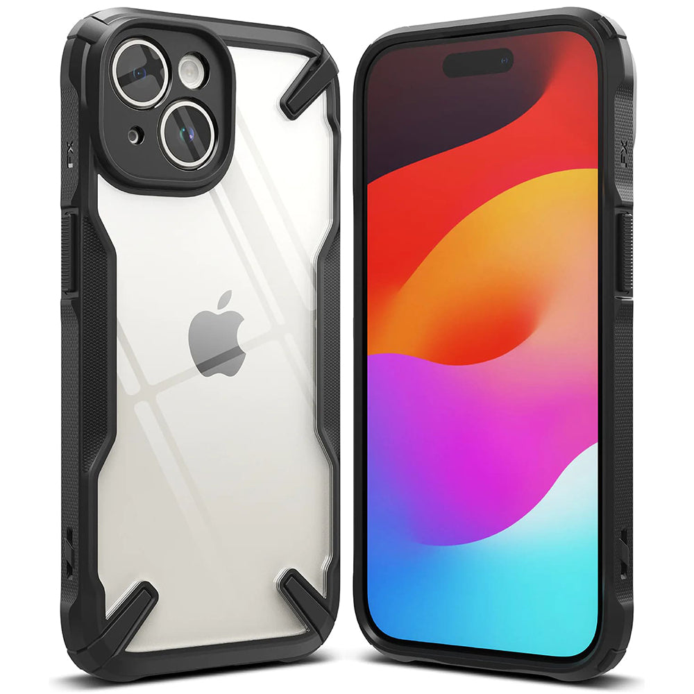 Etui til Apple iPhone 15, Ringke, Fusion X, Sort