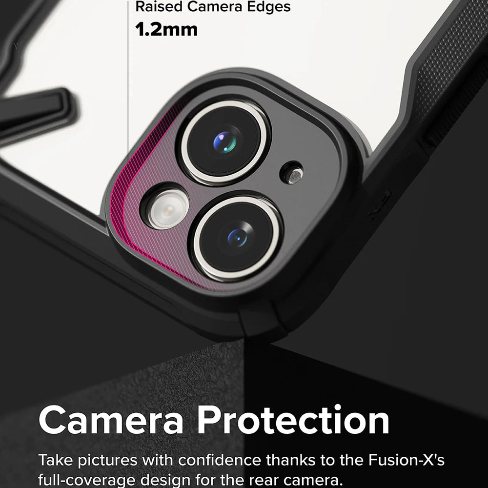 Etui til Apple iPhone 15, Ringke, Fusion X, Sort