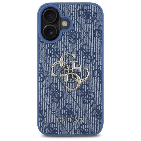Etui til Apple iPhone 16, Guess, 4G Big Logo, Blå