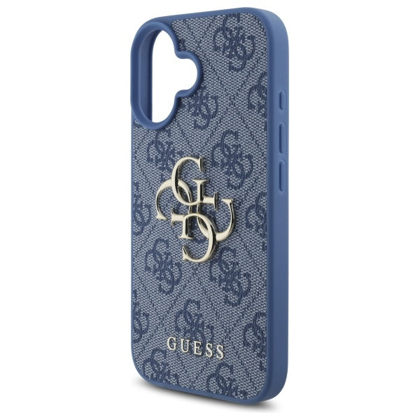Etui til Apple iPhone 16, Guess, 4G Big Logo, Blå