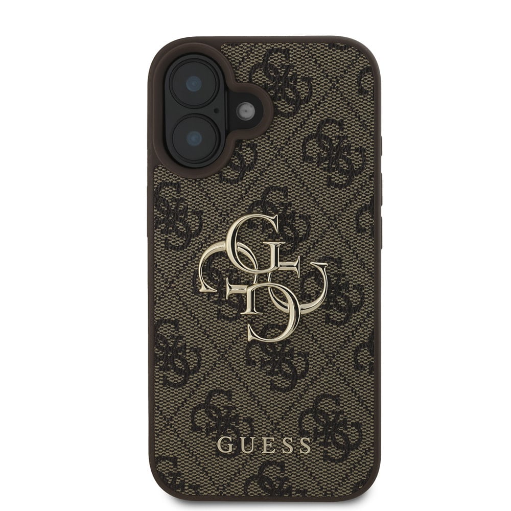 Etui til Apple iPhone 16, Guess, 4G Big Logo, Brun
