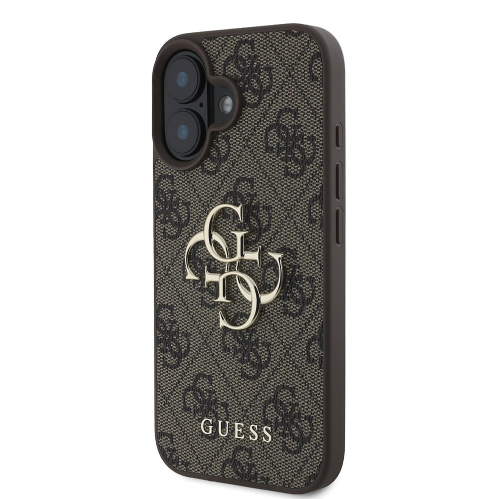 Etui til Apple iPhone 16, Guess, 4G Big Logo, Brun