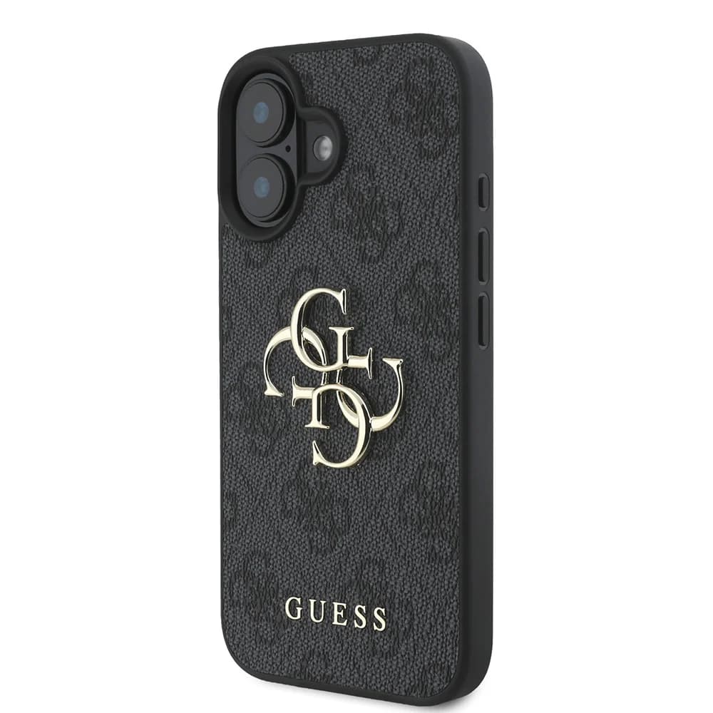 Etui til Apple iPhone 16, Guess, 4G Big Logo, Sort