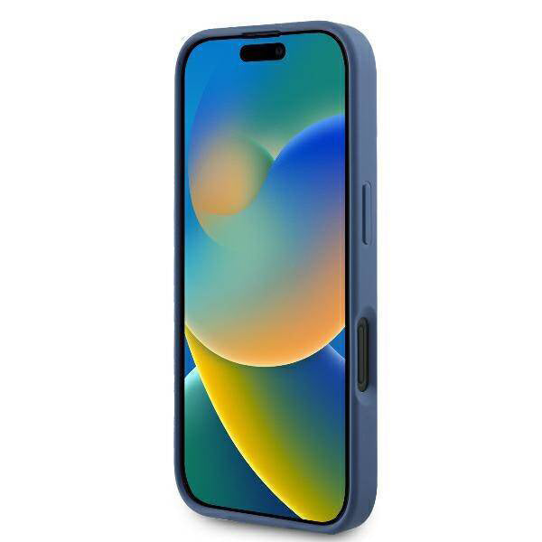 Etui til Apple iPhone 16, Guess, 4G Bottom Stripe, Blå