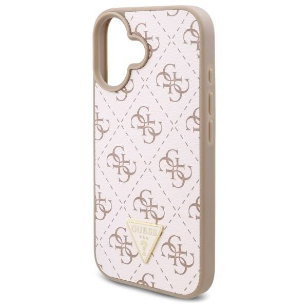 Etui til Apple iPhone 16, Guess, 4G Triangle Logo, Hvid