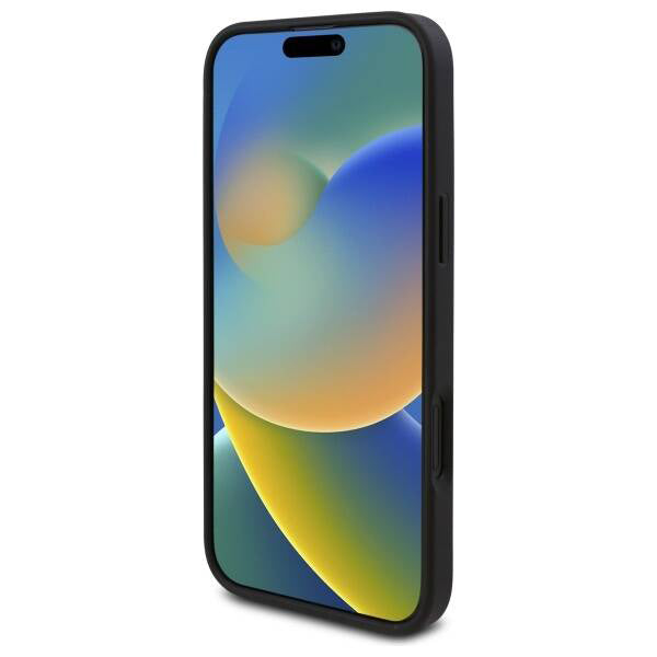 Etui til Apple iPhone 16, Guess, 4G Triangle Logo, Sort