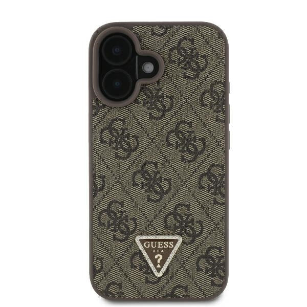 Etui til Apple iPhone 16, Guess, 4G Triangle Strass, Brun