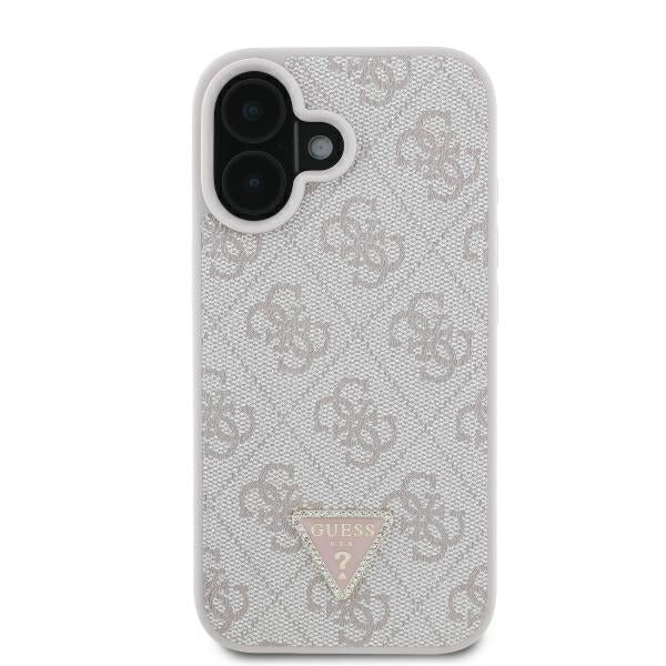 Etui til Apple iPhone 16, Guess, Crossbody 4G Triangle Strass, Blå