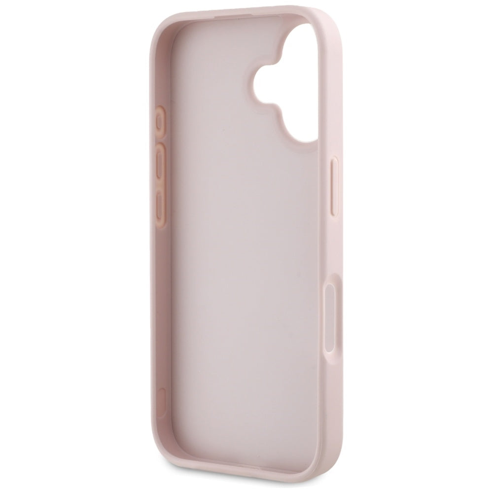 Etui til Apple iPhone 16, Guess, Grained Big 4G Logo Small Classic Logo, Pink