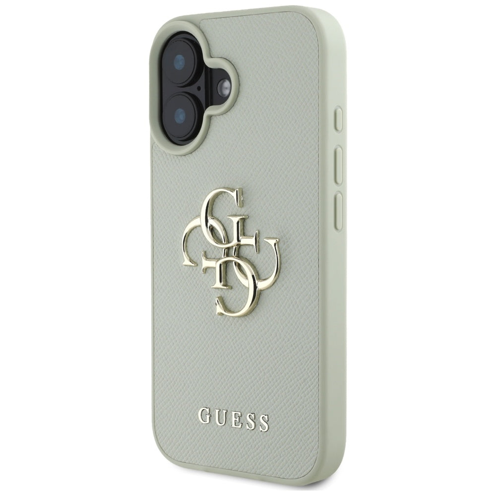 Etui til Apple iPhone 16, Guess, Grained Big 4G Logo Small Classic Logo, Grøn