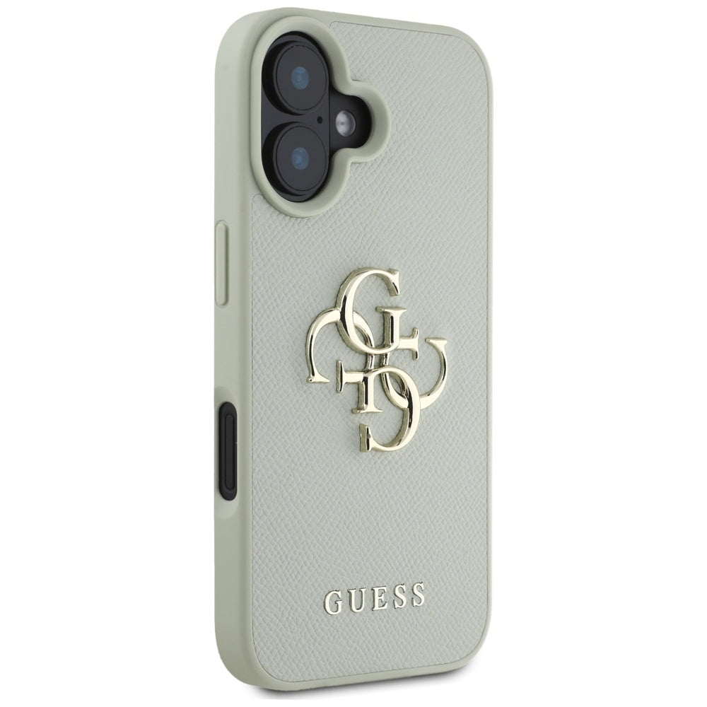 Etui til Apple iPhone 16, Guess, Grained Big 4G Logo Small Classic Logo, Grøn