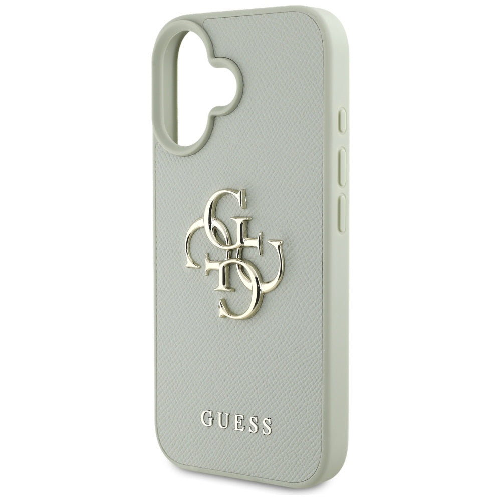 Etui til Apple iPhone 16, Guess, Grained Big 4G Logo Small Classic Logo, Grøn