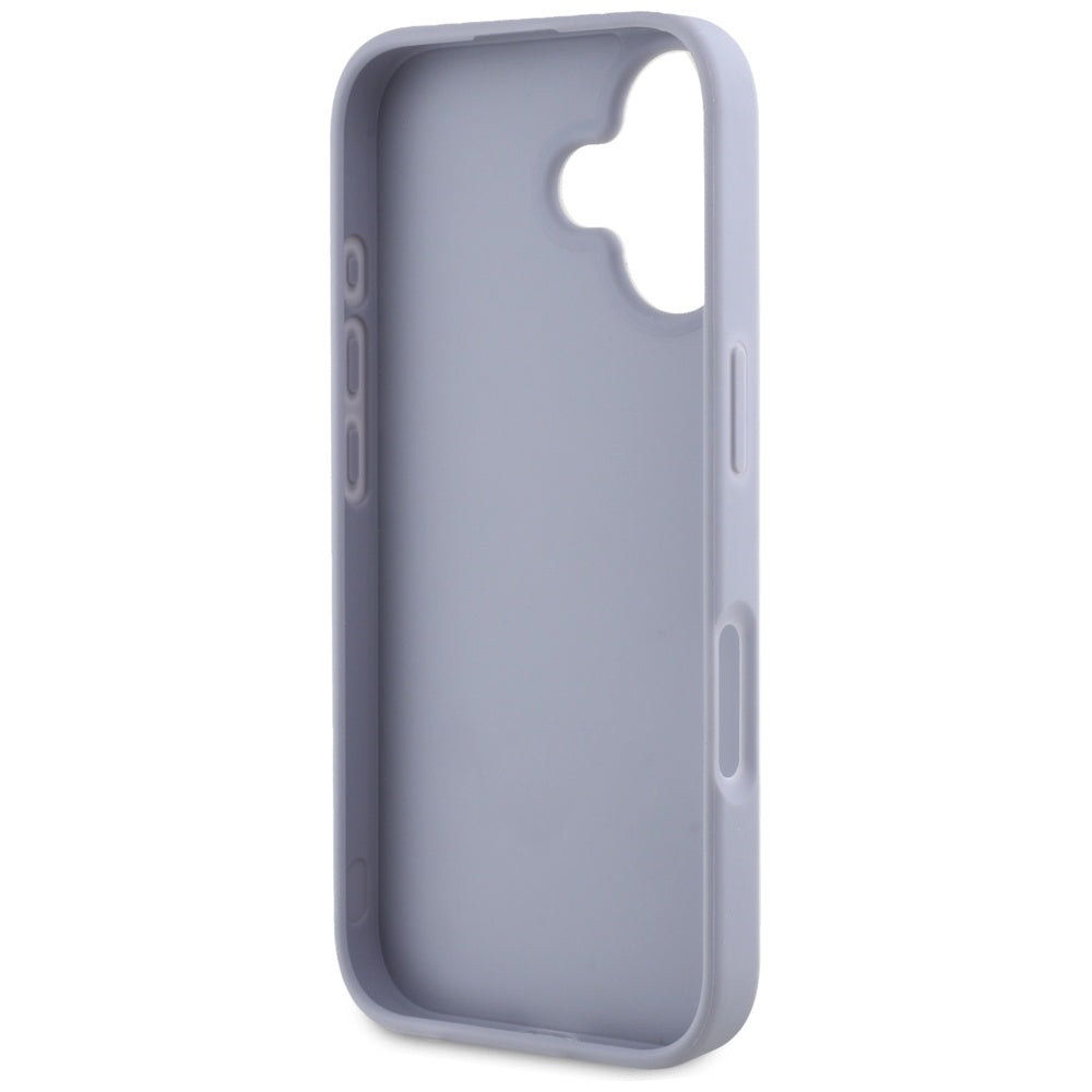 Etui til Apple iPhone 16, Guess, Hot Stamp 4G Pattern Triangle Logo, Lys Lilla