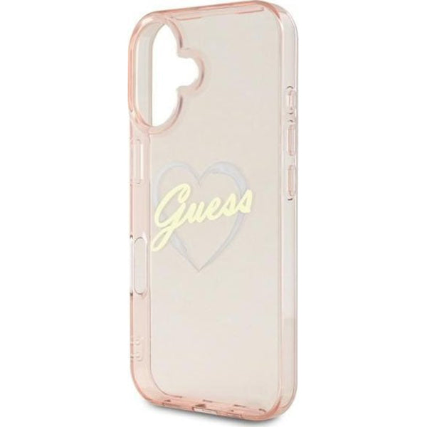 Etui til Apple iPhone 16, Guess, IML Heart, Pink
