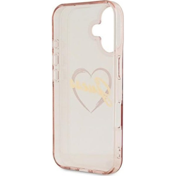 Etui til Apple iPhone 16, Guess, IML Heart, Pink