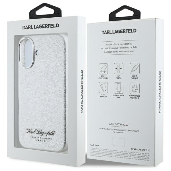 Etui til Apple iPhone 16, Karl Lagerfeld, RSG, Grå