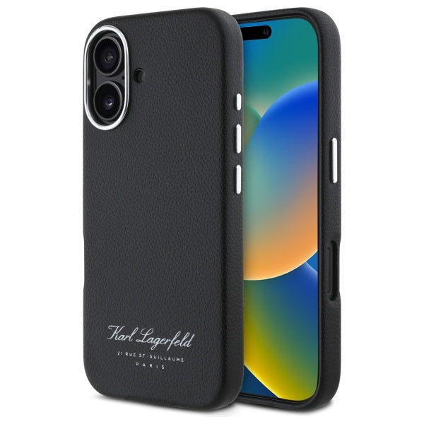 Etui til Apple iPhone 16, Karl Lagerfeld, RSG, Sort