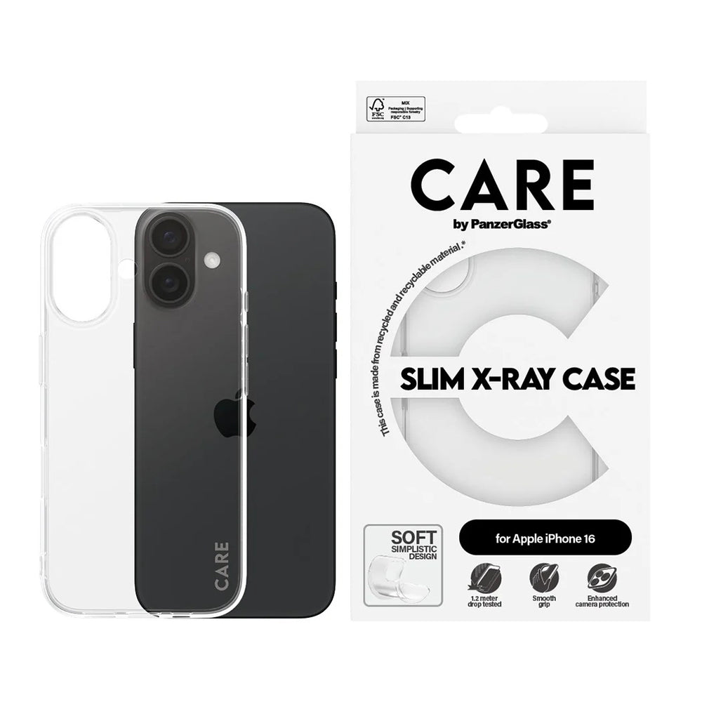 Etui til Apple iPhone 16, PanzerGlass, Fashionable Care, Transparent