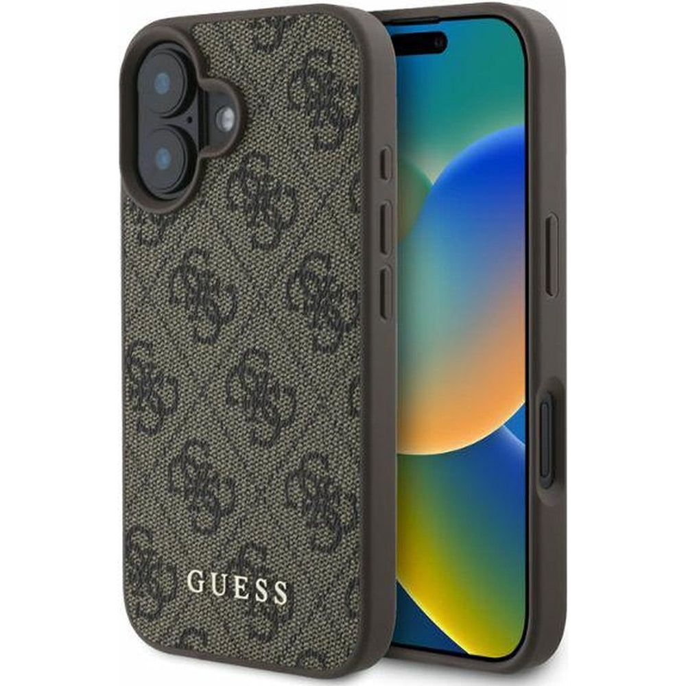 Etui til Apple iPhone 16 Plus, Guess, 4G Classic, Brun