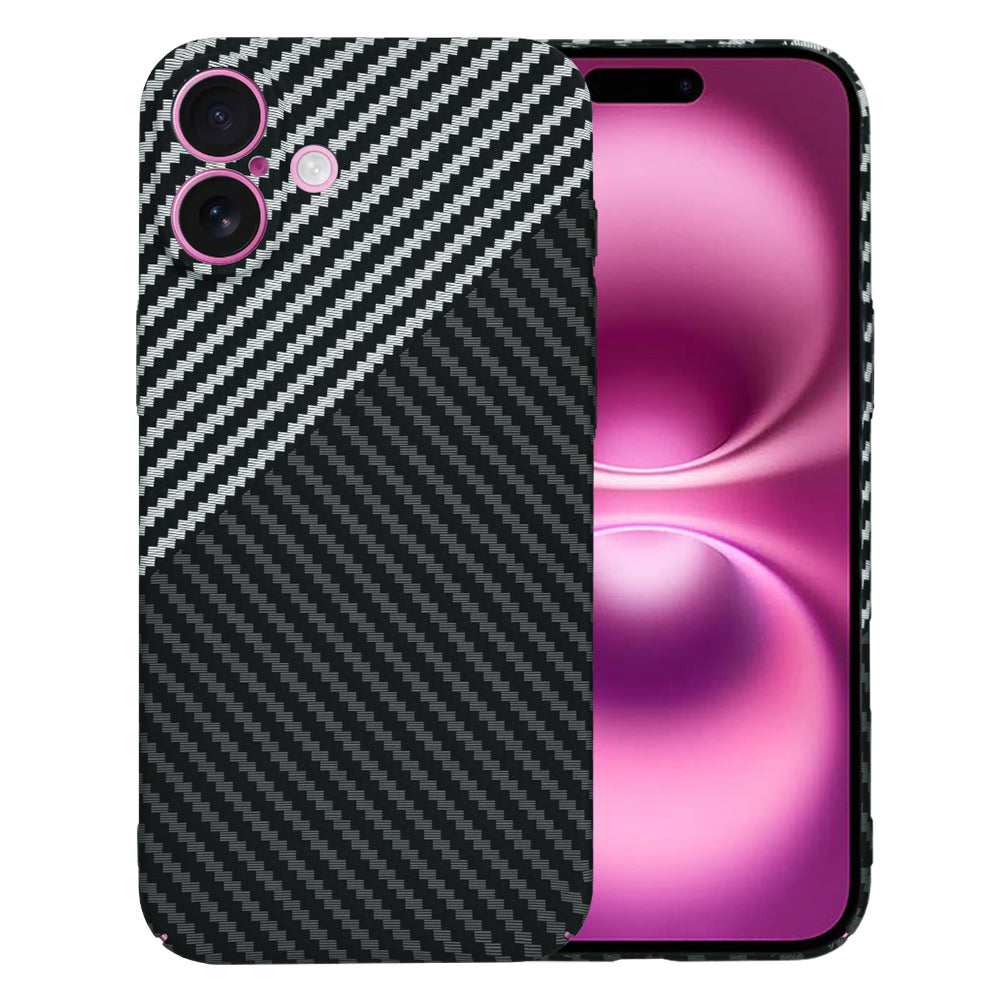 Cover til Apple iPhone 16 Plus, Techsuit, Carbonite FiberShell, Sort Grå