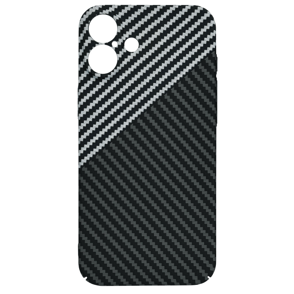 Cover til Apple iPhone 16 Plus, Techsuit, Carbonite FiberShell, Sort Grå