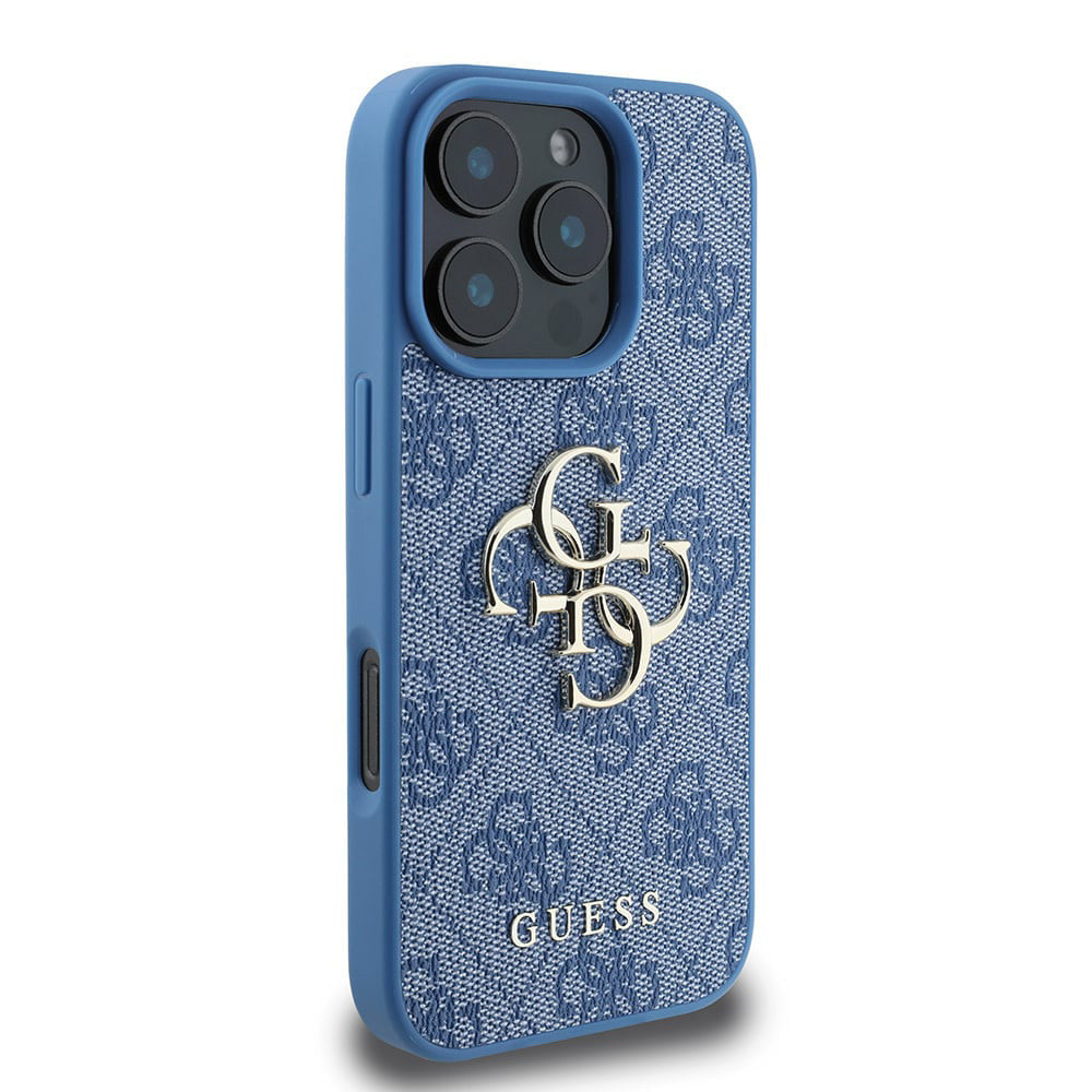 Etui til Apple iPhone 16 Pro, Guess, 4G Big Logo, Blå