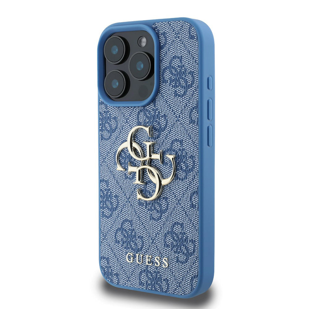 Etui til Apple iPhone 16 Pro, Guess, 4G Big Logo, Blå
