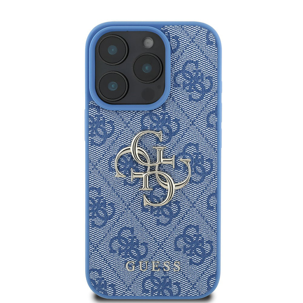 Etui til Apple iPhone 16 Pro, Guess, 4G Big Logo, Blå