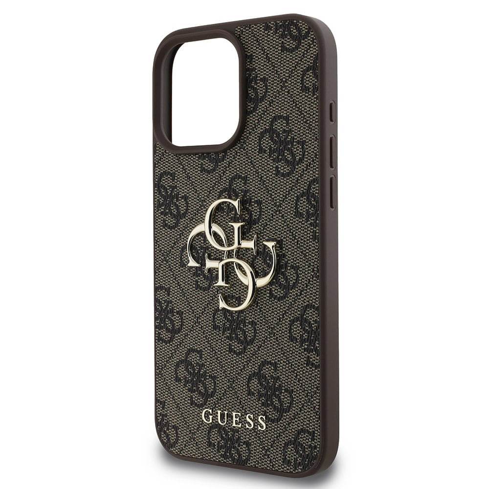 Etui til Apple iPhone 16 Pro, Guess, 4G Big Logo, Brun
