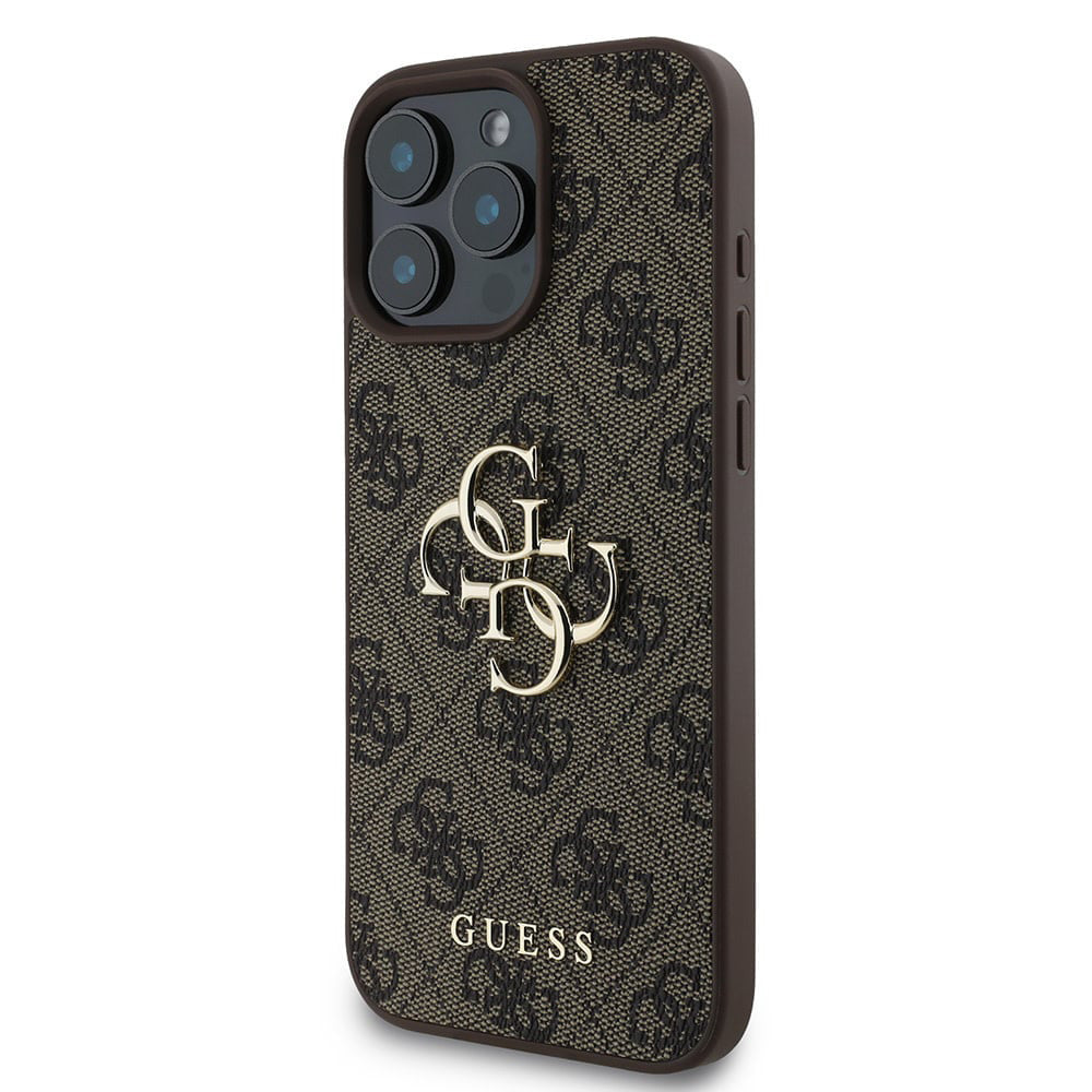 Etui til Apple iPhone 16 Pro, Guess, 4G Big Logo, Brun