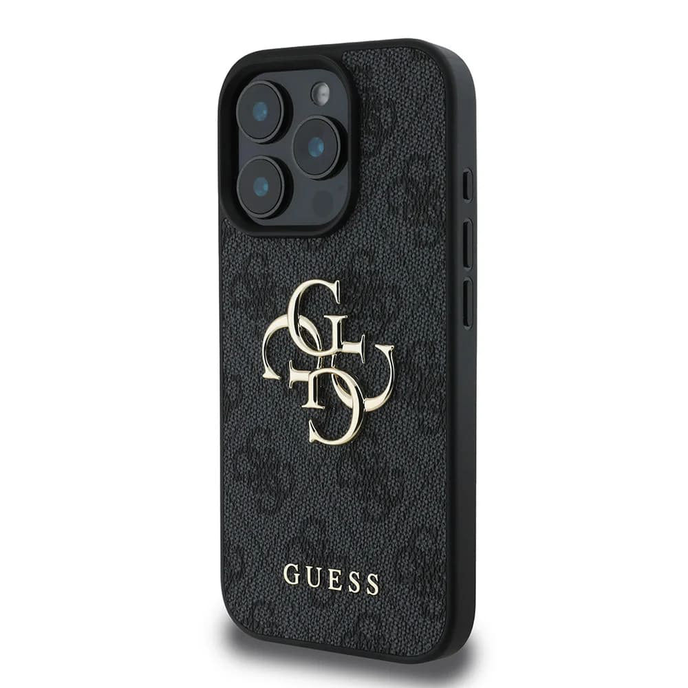 Etui til Apple iPhone 16 Pro, Guess, 4G Big Logo, Sort