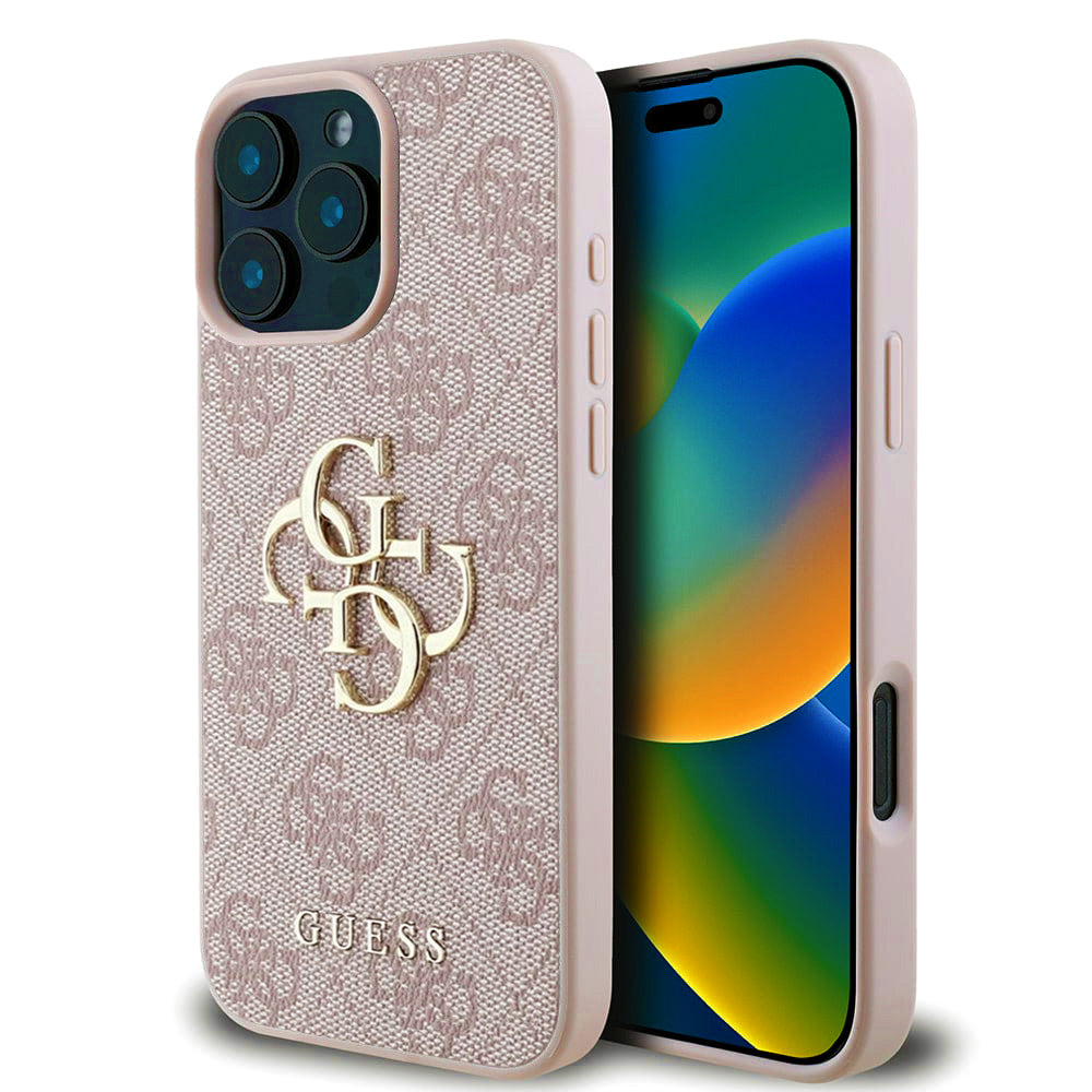 Etui til Apple iPhone 16 Pro, Guess, 4G Big Logo, Pink