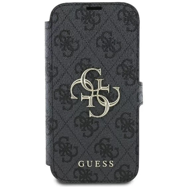 Etui til Apple iPhone 16 Pro, Guess, 4G Book, Sort