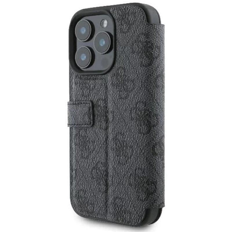 Etui til Apple iPhone 16 Pro, Guess, 4G Book, Sort