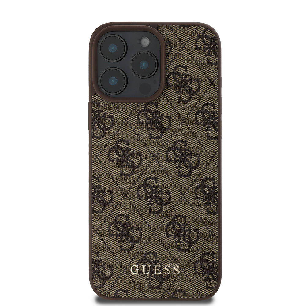 Etui til Apple iPhone 16 Pro, Guess, 4G Classic, Brun