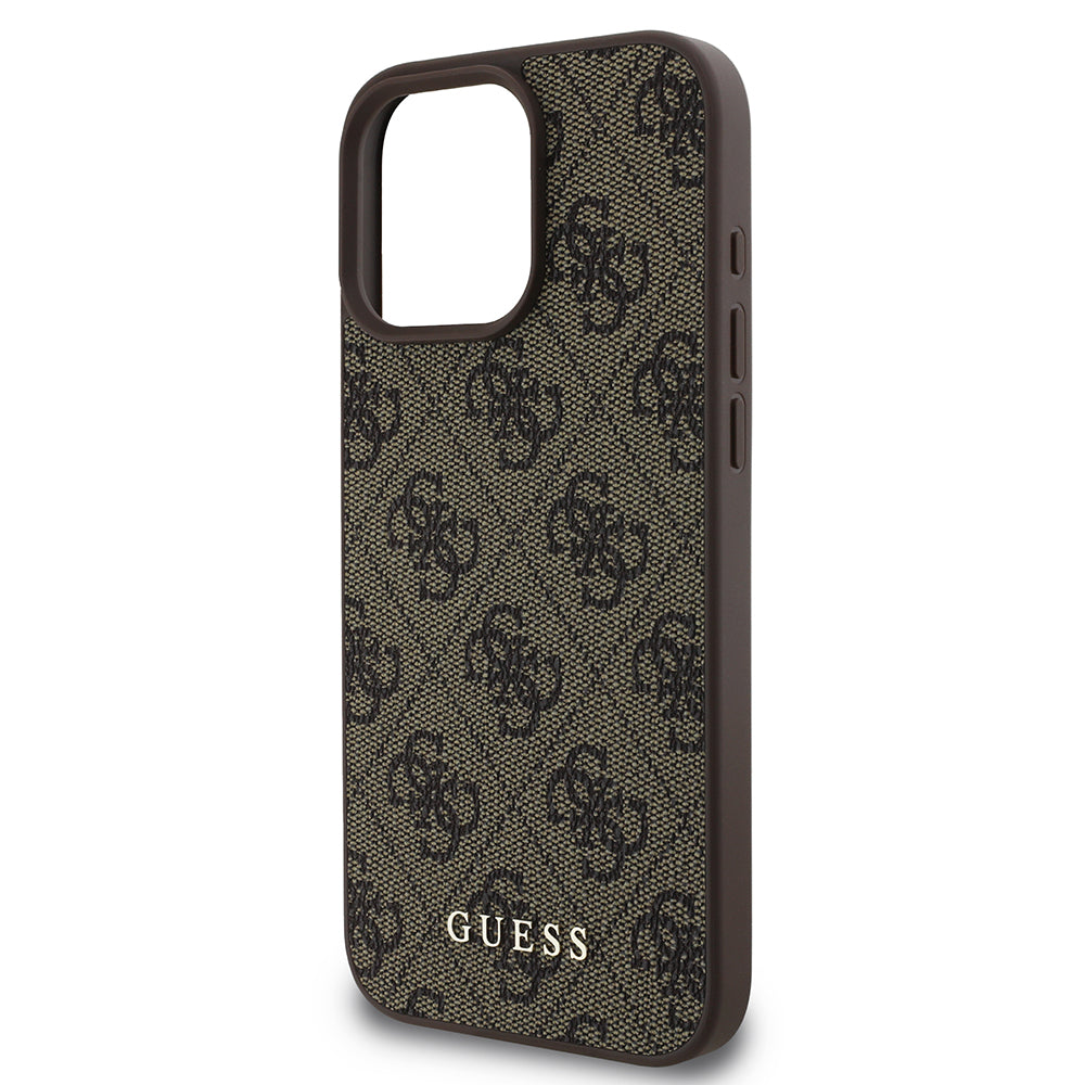 Etui til Apple iPhone 16 Pro, Guess, 4G Classic, Brun