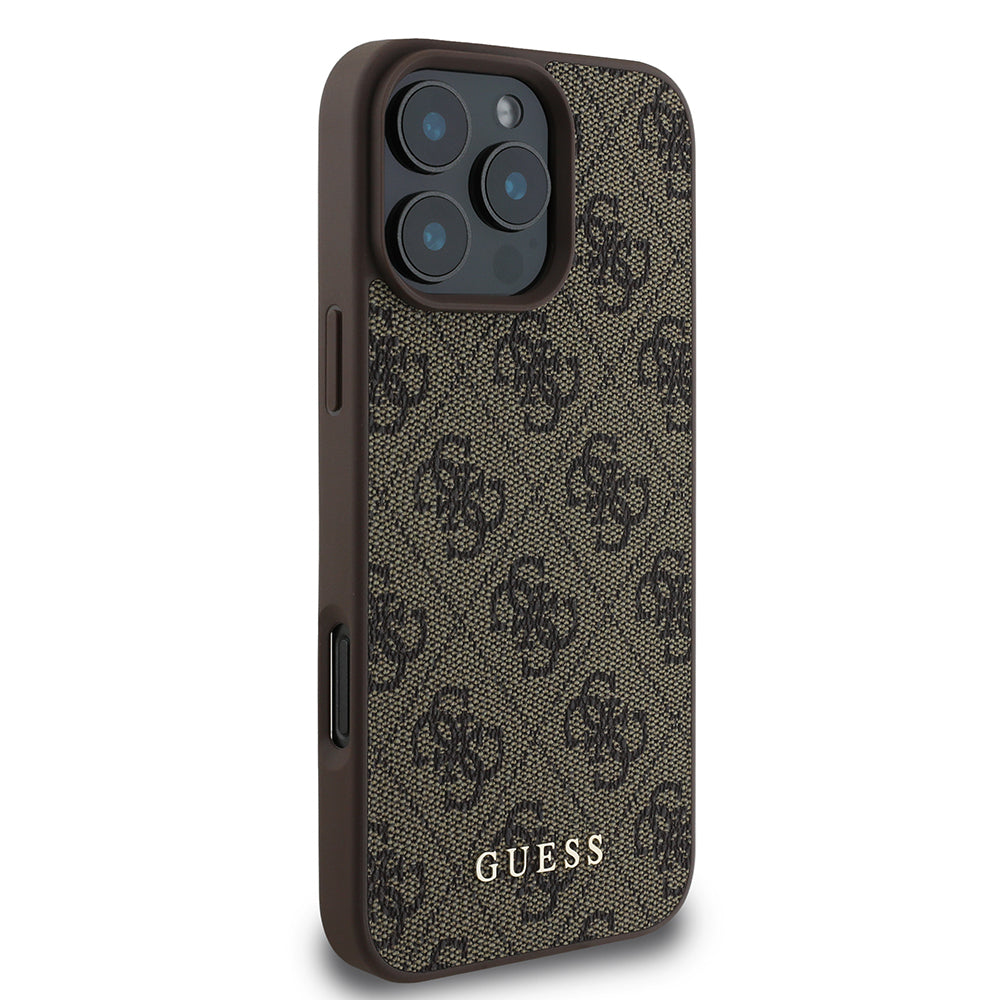 Etui til Apple iPhone 16 Pro, Guess, 4G Classic, Brun